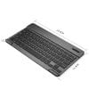 Nulaxy KM12 Bluetooth Keyboard Business Portable Rechargeable Compatible with Apple iPad iPhone Samsung Tablets Phones W Keyboard Cover - Black