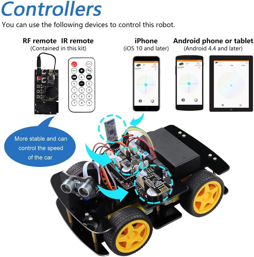 FREENOVE-4WD-Car-Kit-with-RF-Remote-controllers