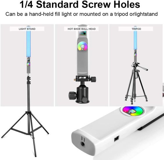 GVM-RGB-Handheld-LED-Video-Light-standard-screw-holes
