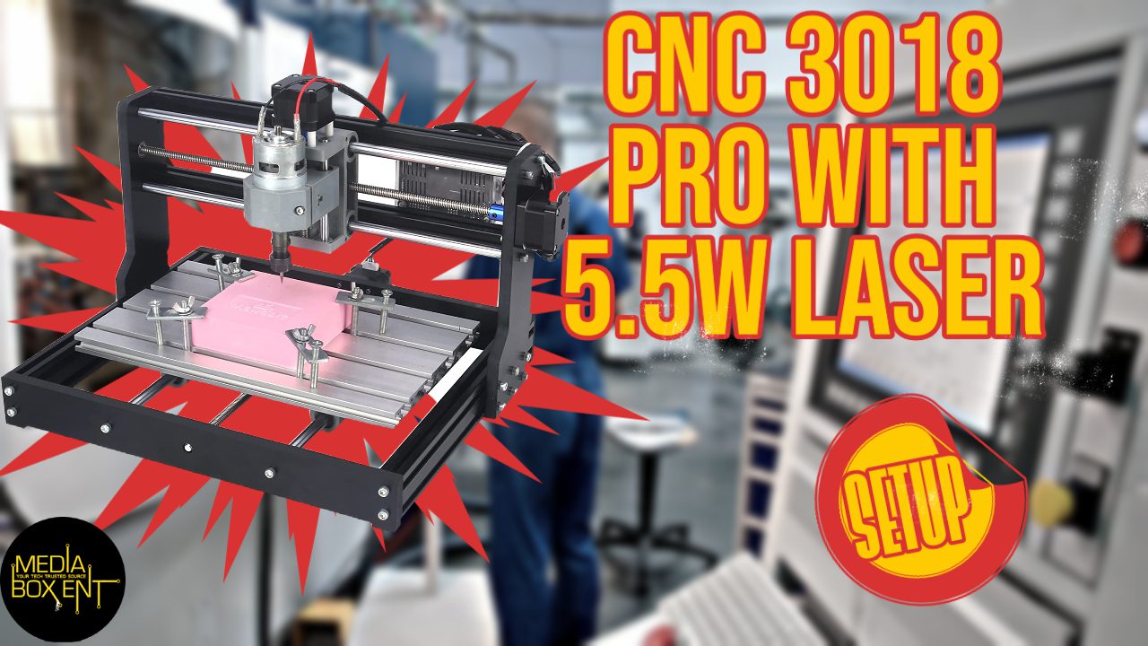 2 in 1 CNC 3018 Pro Router Machine with 5.5W Laser, Desk Top Mini CNC Wood Router Kits, 3 Axes with Knobs Engraving Milling Machine Cutting Acrylic Plastics Soft Metal Resin Carving Arts Crafts