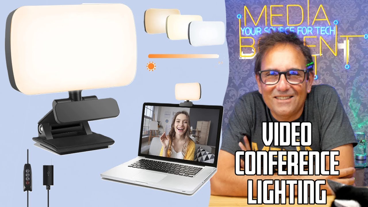 Video Conference Lighting, Webcam Lighting for Remote Working, Zoom Lighting for Laptop/Computer, Zoom Calls, Live Streaming, Self Broadcasting, Video Light for Zoom Meeting with Sturdy Clip