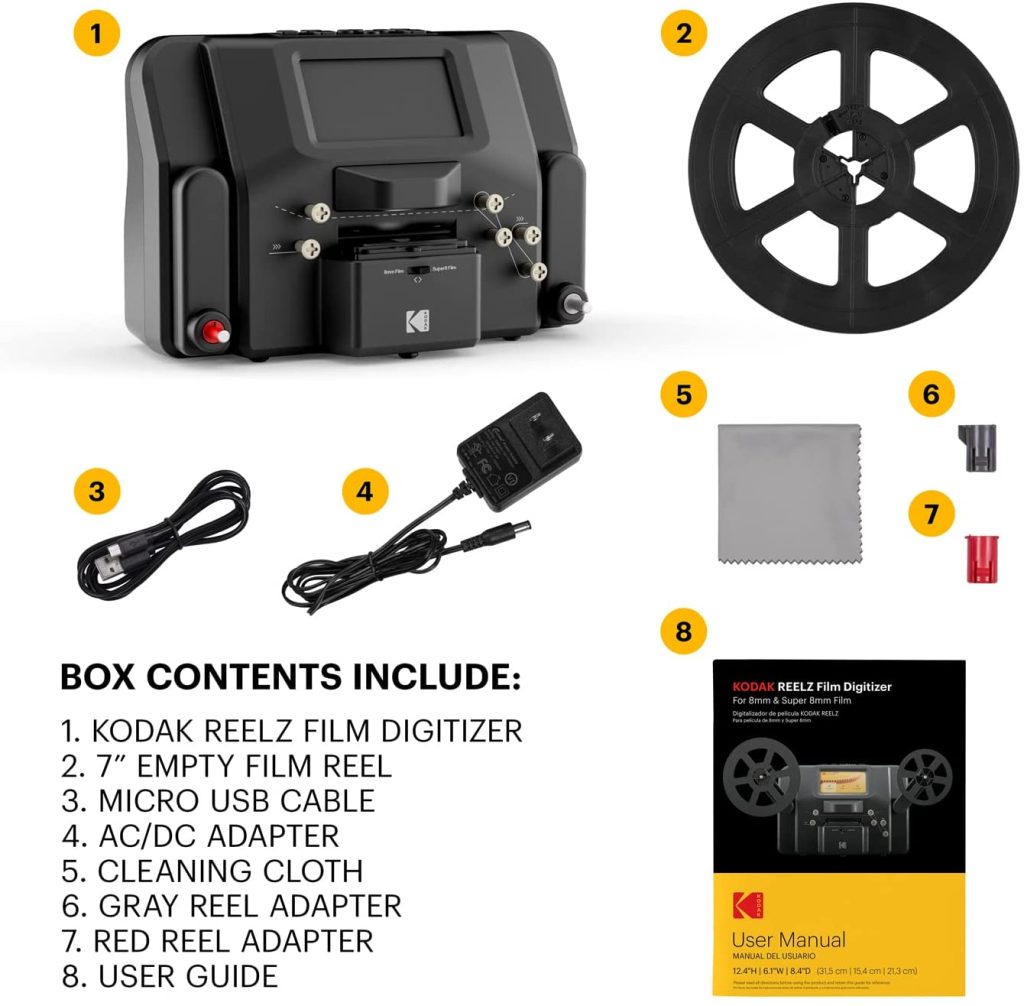 KODAK REELZ 8mm & Super 8 Films Digitizer Converter - MediaBoxEnt