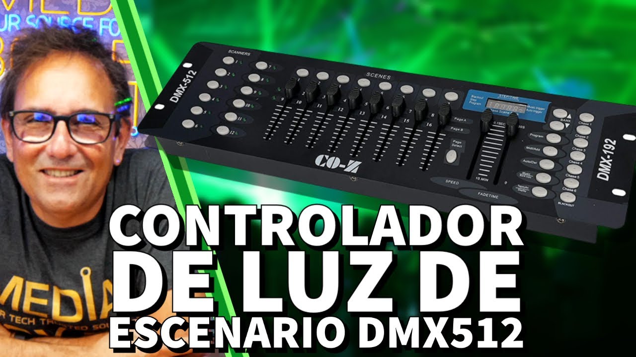 DMX 512 Stage DJ Light Controller Lighting Mixer Board Consola para espectáculos de luces, Party Disco Pub Night Club DJs KTV Bars and Moving Heads