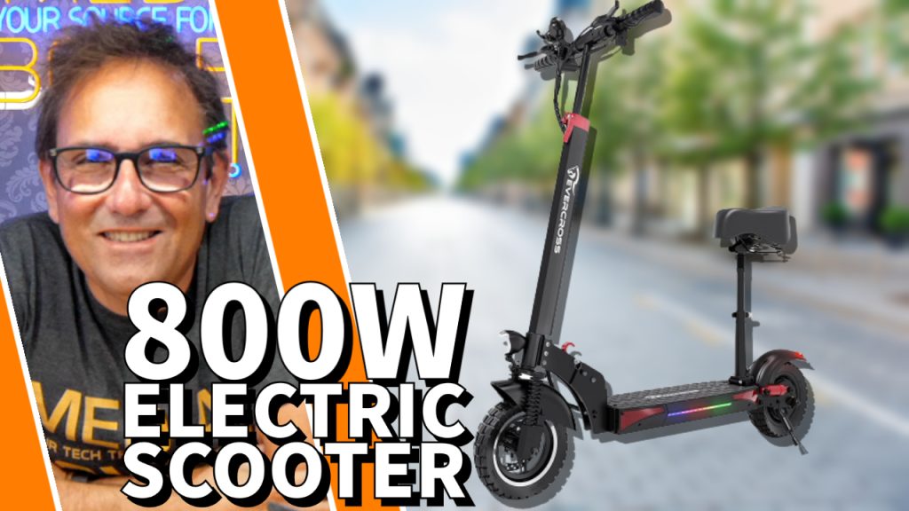 EVERCROSS Electric Scooter, Electric Scooter for Adults with 800W Motor, Up to 28MPH & 25 Miles, Scooter for Adults with Dual Braking System, Folding Electric Scooter Offroad with 10'' Solid Tires